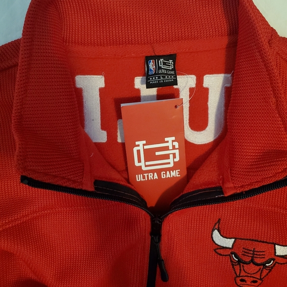 Ultra Game NBA Red Fortune Big & Tall, Quarter Zipper, Fleece Pullover, Sz L - Picture 6 of 8